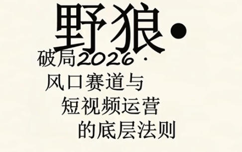 野狼团队·多平台实操运营课，覆盖AI口播、服装、好物、漫剪等热门玩法（更新4月29日）-知创网