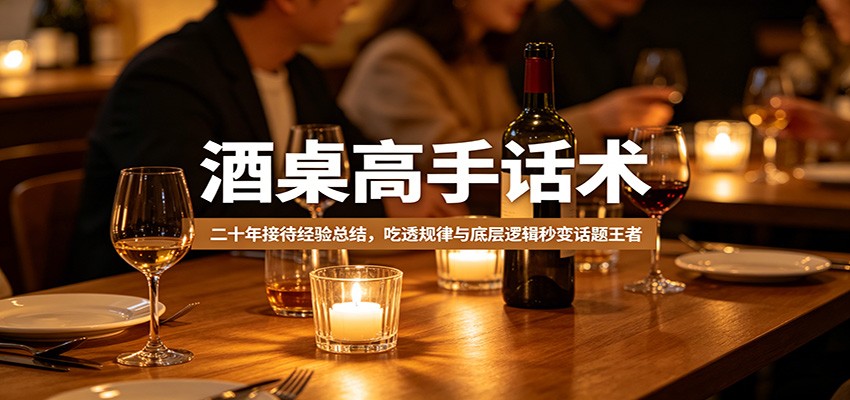 酒桌高手话术：二十年接待经验总结，吃透规律与底层逻辑秒变话题王者-知创网