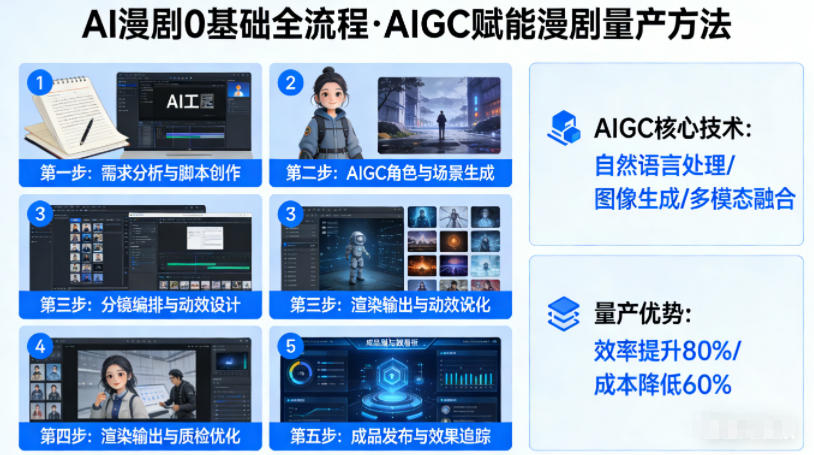 AI漫剧0基础全流程，快速掌握AIGC赋能的漫剧量产方法-知创网