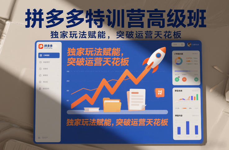 拼多多特训营高阶班，独家玩法赋能，突破运营天花板（更新26年4月24日）-知创网