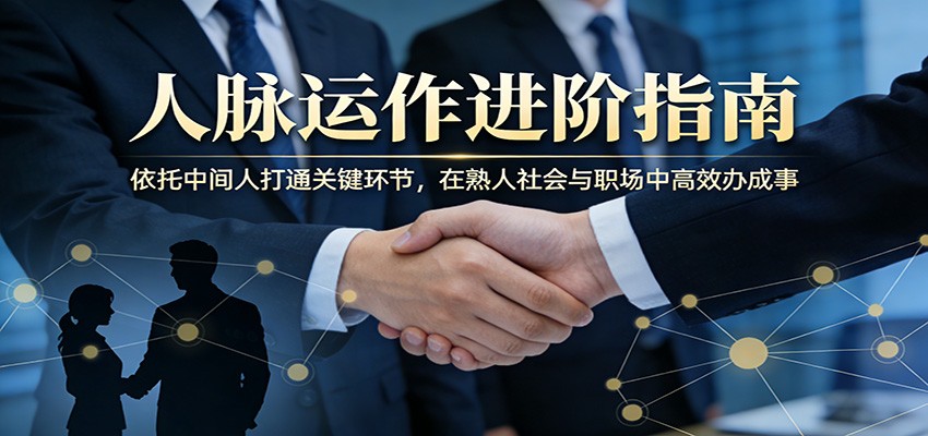 付费文章：人脉运作进阶指南，依托中间人打通关键环节，在熟人社会与职场中高效办成事-知创网