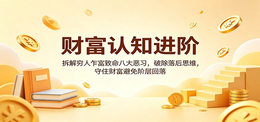 财富认知进阶：拆解穷人乍富致命八大恶习，破除落后思维，守住财富避免阶层回落-知创网