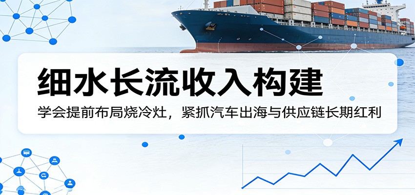 付费文章:细水长流收入构建,学会提前布局烧冷灶,紧抓汽车出海与供应链长期红利-知创网