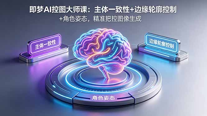 （18619期）即梦AI控图大师课：主体一致性+边缘轮廓控制+角色姿态，精准把控图像生成-知创网
