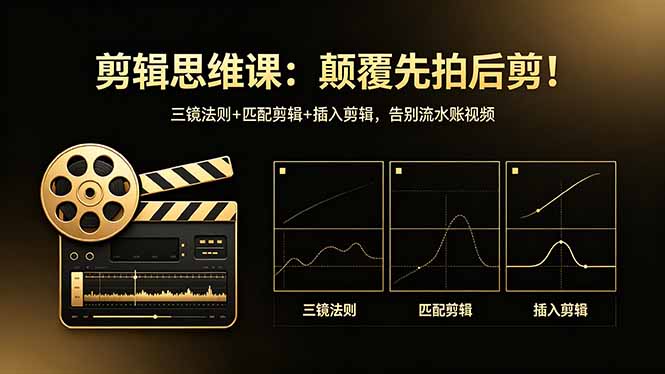（18285期）剪辑思维课：颠覆先拍后剪！三镜法则+匹配剪辑+插入剪辑，告别流水账视频-知创网