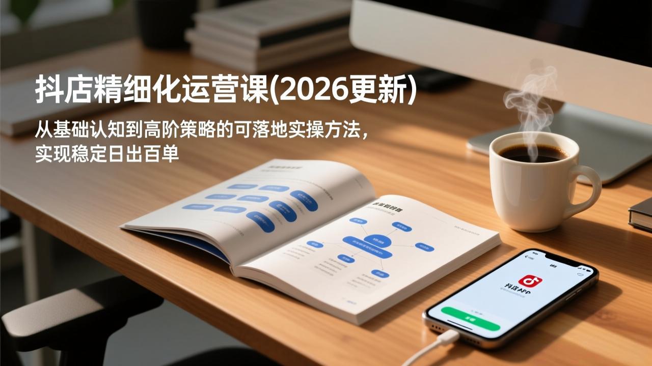 （18421期）抖店精细化运营课(更新5月)，从基础认知到高阶策略的可落地实操方法，实现稳定日出百单-知创网