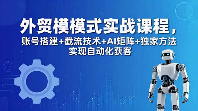 （18367期）外贸新模式实战课程-更新5月，账号搭建+截流技术+AI矩阵+独家方法实现自动化获客-知创网