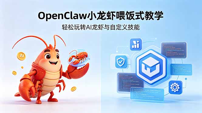（18566期）不用懂技术！OpenClaw小龙虾喂饭式教学，轻松玩转AI龙虾与自定义技能 (5月22更新)-知创网