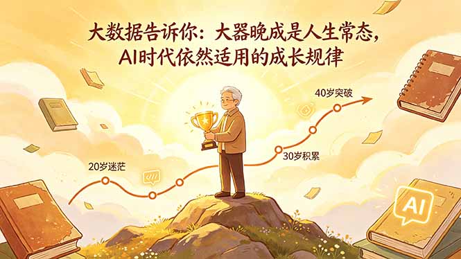 （18288期）付费文章：大数据告诉你：大器晚成是人生常态，AI 时代依然适用的成长规律-知创网