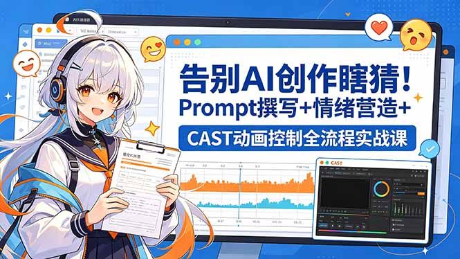 （18473期）告别AI创作瞎猜！Prompt撰写+情绪营造+CAST动画控制全流程实战课-知创网