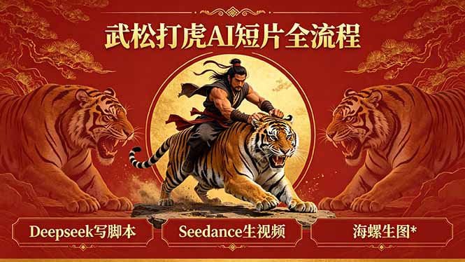 （18370期）武松打虎AI短片全流程：Deepseek写脚本+Seedance生视频+海螺生图-知创网
