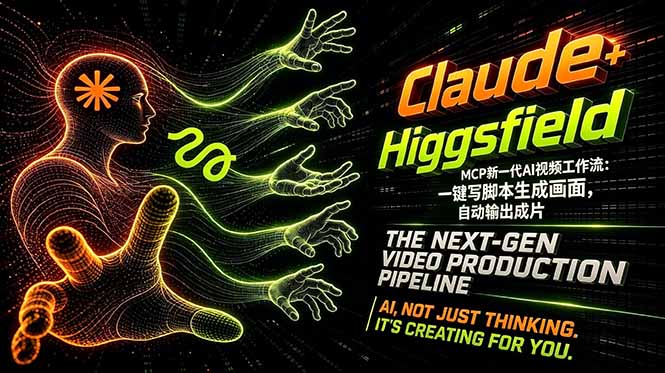 （18345期）Claude+Higgsfield MCP新一代AI视频工作流：一键写脚本生成画面，自动输出成片-知创网