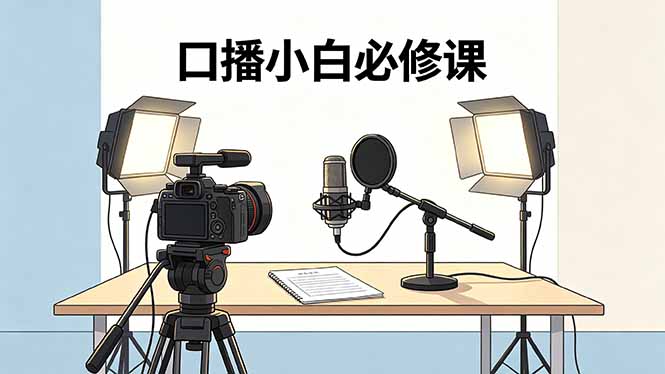 （18428期）口播小白必修课：录像收音灯光设备+脚本撰写，搭专业级录制场景-知创网