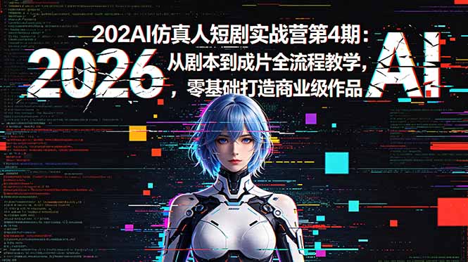 （18656期）2026AI仿真人短剧实战营第4期：从剧本到成片全流程教学，零基础打造商业级作品-知创网