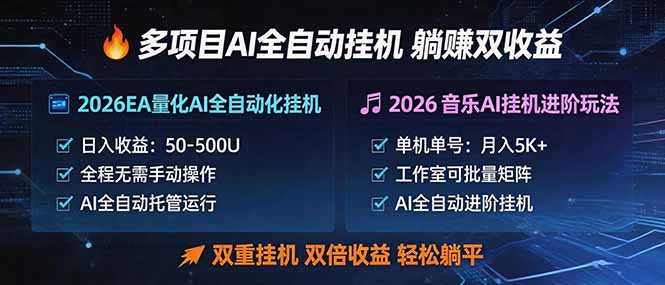 （18380期）多项目AI自动挂机玩法：双重挂机，双倍收益，轻松躺平-知创网