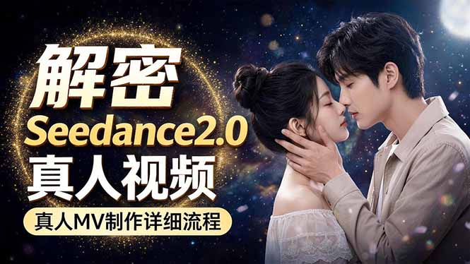 （18289期）Seedance 2.0电影级真人 MV全流程拆解：提示词、运镜、粒子特效，手把手实操-知创网