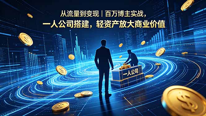（18645期）从流量到变现｜百万博主实战，一人公司搭建，轻资产放大商业价值-知创网