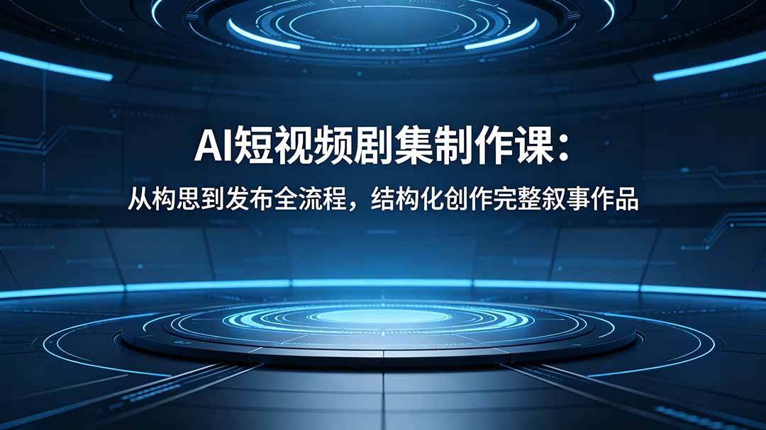 （18414期）AI短视频剧集制作课：从构思到发布全流程，结构化创作完整叙事作品-知创网