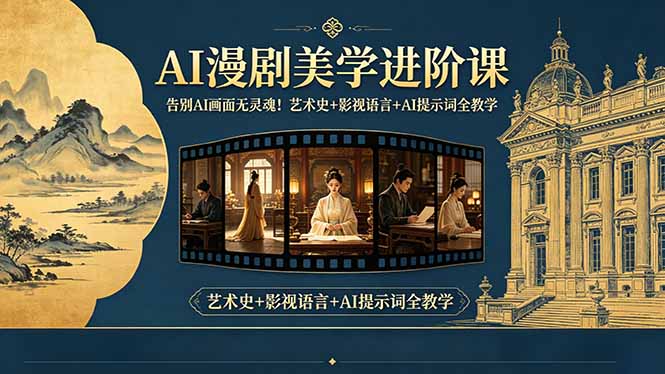 （18480期）告别AI画面无灵魂！AI漫剧美学进阶课，艺术史+影视语言+AI提示词全教学-知创网