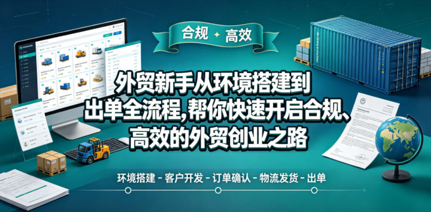 外贸新手从环境搭建到出单全流程，帮你快速开启合规、高效的外贸创业之路-知创网