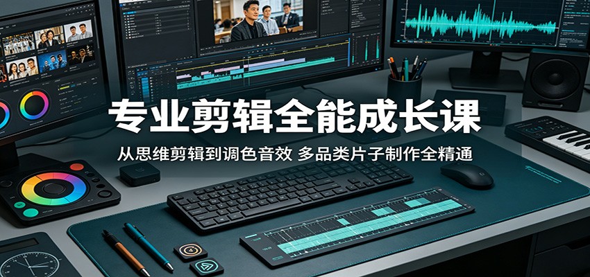 专业剪辑全能成长课:从思维剪辑到调色音效,多品类片子制作全精通-知创网
