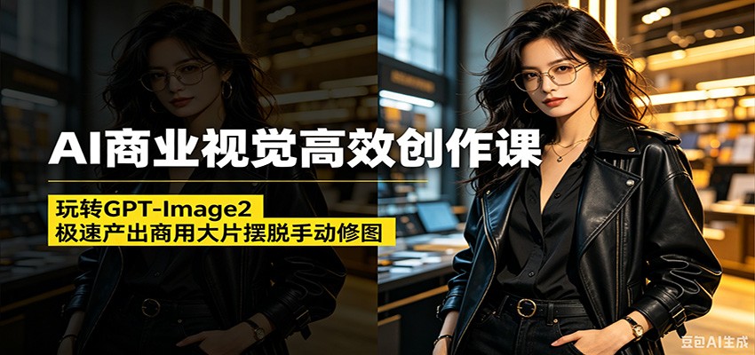 AI商业视觉高效创作课：玩转GPT-Image2，极速产出商用大片摆脱手动修图-知创网