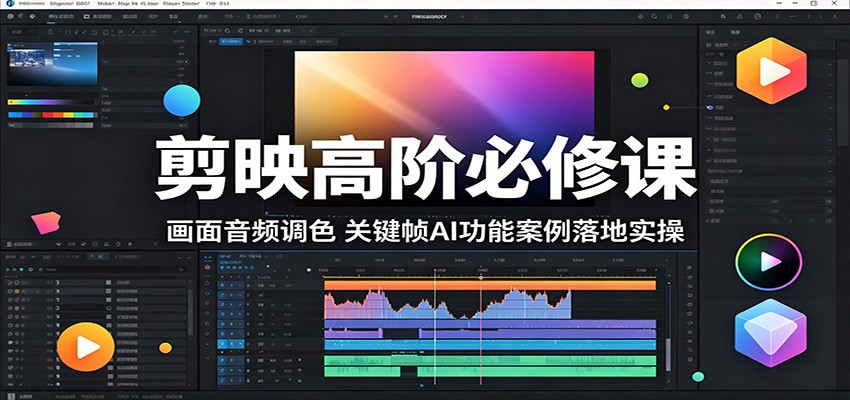 剪映高阶必修课：画面音频调色，关键帧AI功能案例落地实操-知创网