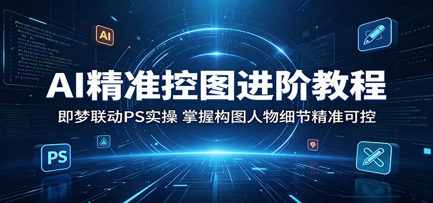 AI精准控图进阶教程：即梦联动PS实操，掌握构图人物细节精准可控-知创网