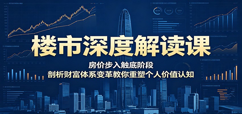 楼市深度解读课:房价步入触底阶段,剖析财富体系变革教你重塑个人价值认知-知创网