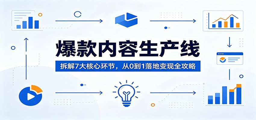 爆款内容生产线：拆解7大核心环节，从0到1落地变现全攻略-知创网