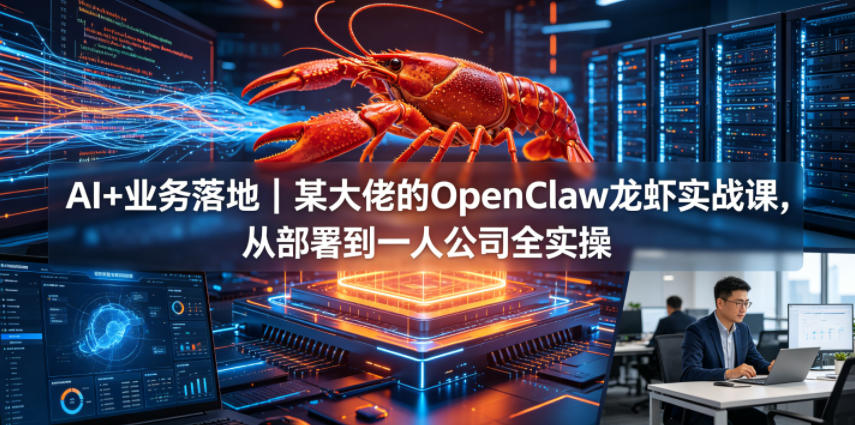 AI+业务落地｜某大佬的OpenClaw小龙虾实战课，从部署到一人公司全实操-知创网