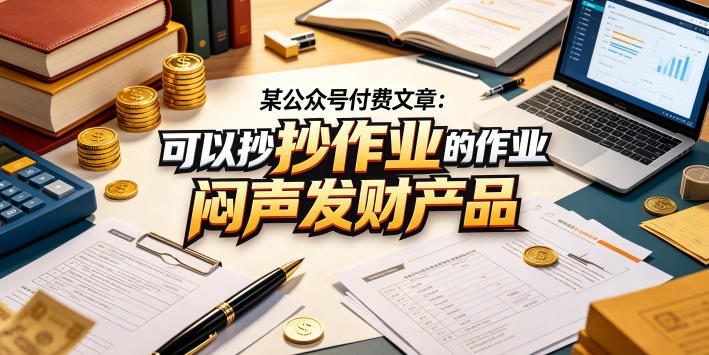某公众号付费文章：可以抄作业的闷声发财产品-知创网