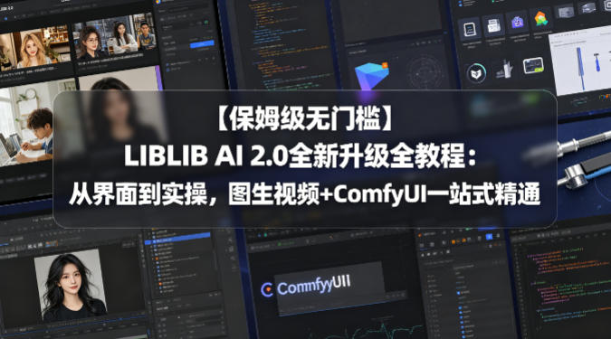 【保姆级无门槛】LIBLIB AI 2.0全新升级全教程：从界面到实操，图生视频+ComfyUI一站式精通-知创网