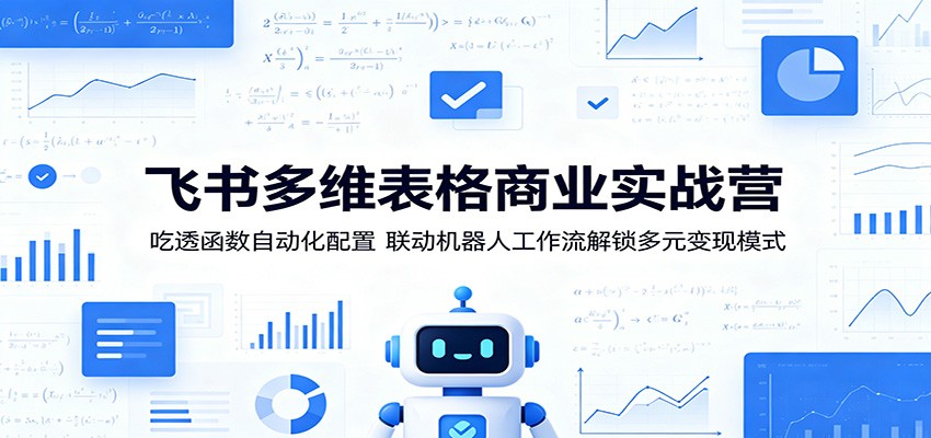 飞书多维表格商业实战营：吃透函数自动化配置，联动机器人工作流解锁多元变现模式-知创网