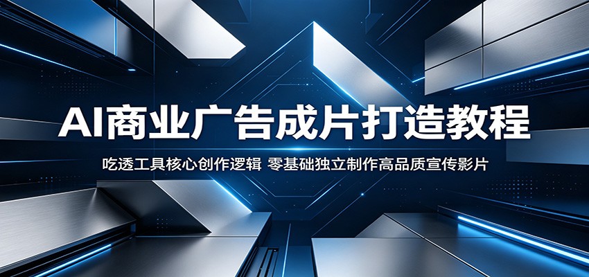 AI商业广告成片打造教程：吃透工具核心创作逻辑，零基础独立制作高品质宣传影片-知创网