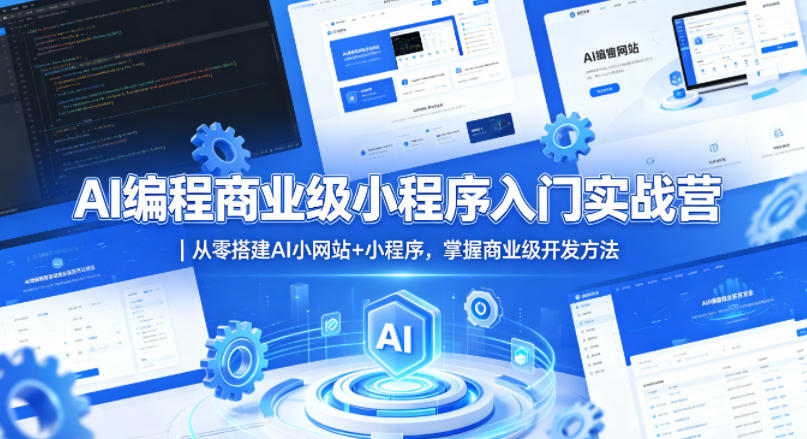 AI编程商业级小程序入门实战营｜从零搭建AI小网站+小程序，掌握商业级开发方法-知创网