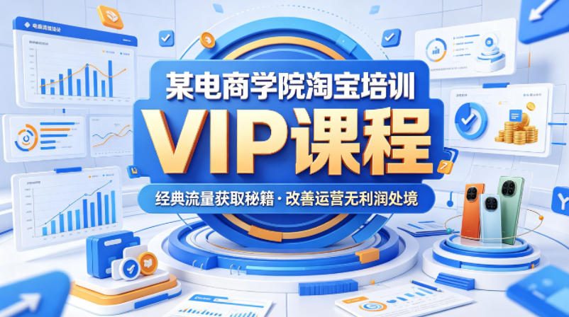 某电商学院淘宝培训VIP课程，各种经典有用的流量获取秘籍，改善运营产品没利润的处境（2026年5月）-知创网