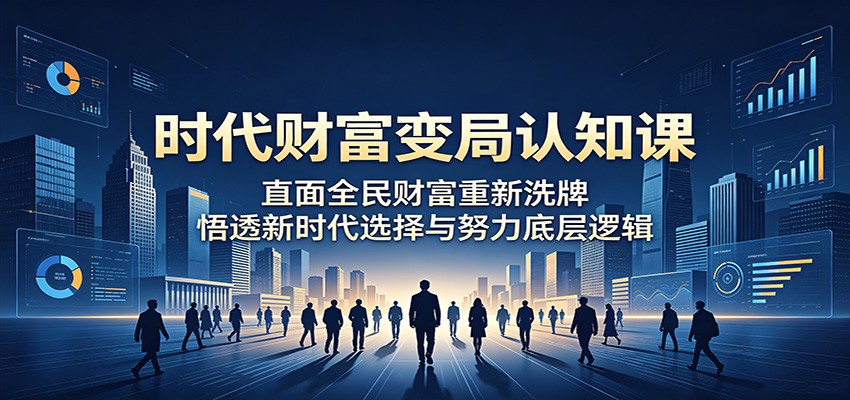 时代财富变局认知课：直面全民财富重新洗牌，悟透新时代选择与努力底层逻辑-知创网