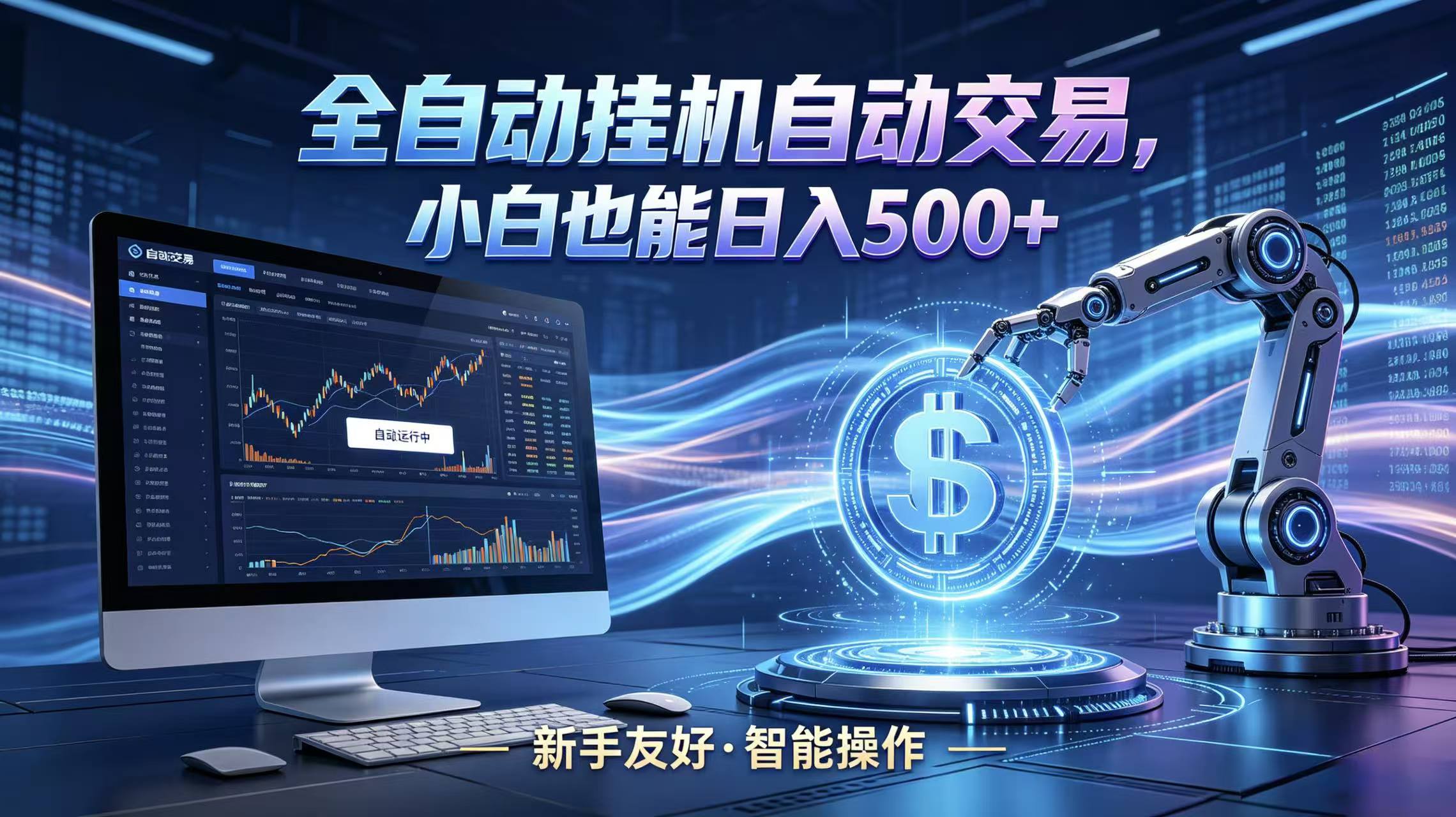 全新智能化交易助手，傻瓜式操作，小白也能快速上手，轻松实现日入500+-知创网