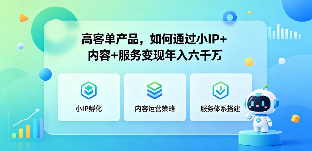高客单产品，如何通过小IP+内容+服务变现年入六干W-知创网