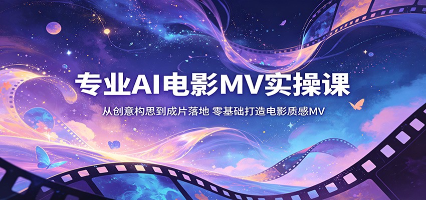 专业AI电影MV实操课：从创意构思到成片落地，零基础打造电影质感MV-知创网