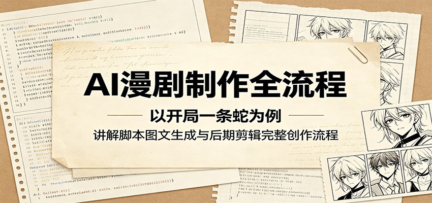 AI漫剧制作全流程：以开局一条蛇为例，讲解脚本图文生成与后期剪辑完整创作流程-知创网