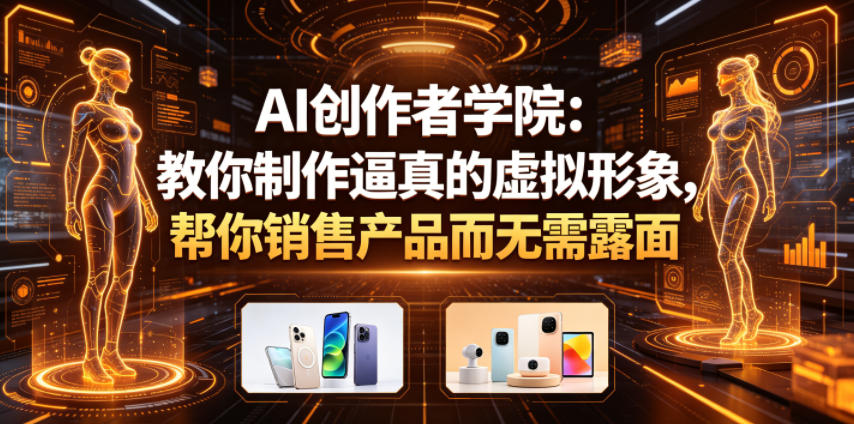 AI创作者学院：教你制作逼真的虚拟形象，帮你销售产品而无需露面【原创双语字幕】-知创网