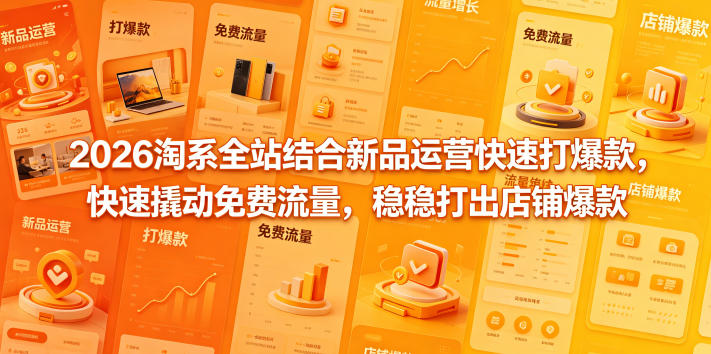 2026淘系全站结合新品运营快速打爆款,快速撬动免费流量,稳稳打出店铺爆款(更新5月12日)-知创网