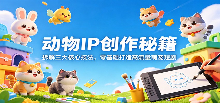 动物IP创作秘籍：拆解三大核心技法，零基础打造高流量萌宠短剧-知创网