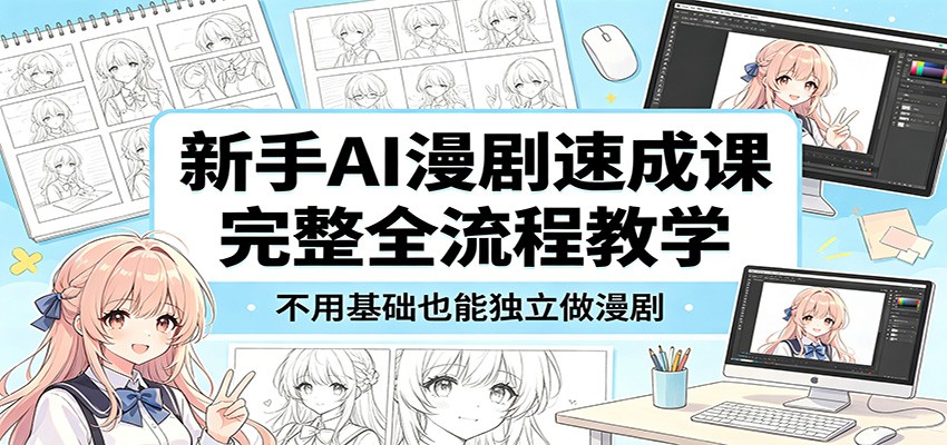 新手AI漫剧速成课：完整全流程教学，不用基础也能独立做漫剧-知创网