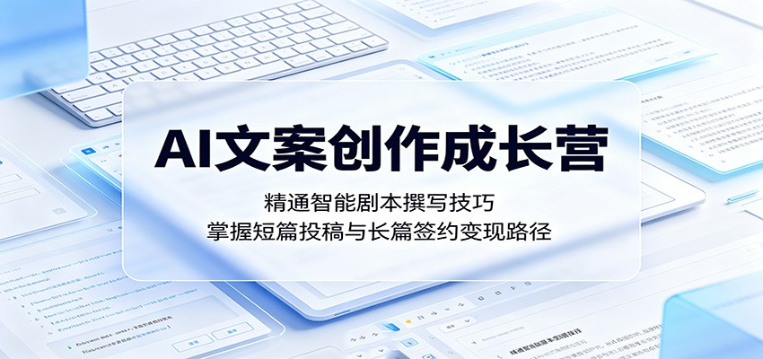 AI文案创作成长营:精通智能剧本撰写技巧,掌握短篇投稿与长篇签约变现路径-知创网