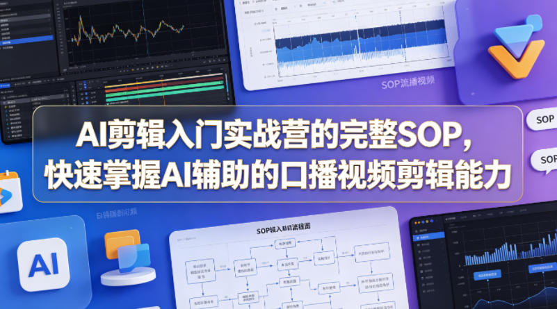 AI剪辑入门实战营的完整SOP，快速掌握AI辅助的口播视频剪辑能力-知创网