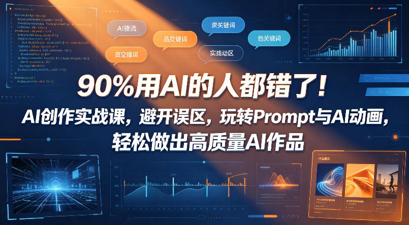 90%用AI的人都错了！AI创作实战课，避开误区，玩转Prompt与AI动画，轻松做出高质量AI作品-知创网
