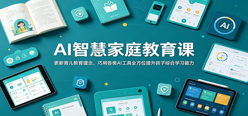 AI智慧家庭教育课：更新育儿教育理念，巧用各类AI工具全方位提升孩子综合学习能力-知创网